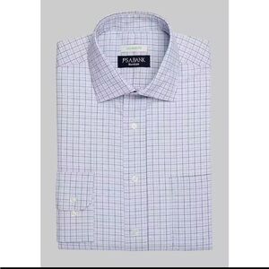 Jos. A. Bank - Traveler Collection Tailored Fit Spread Collar Check Dress Shirt